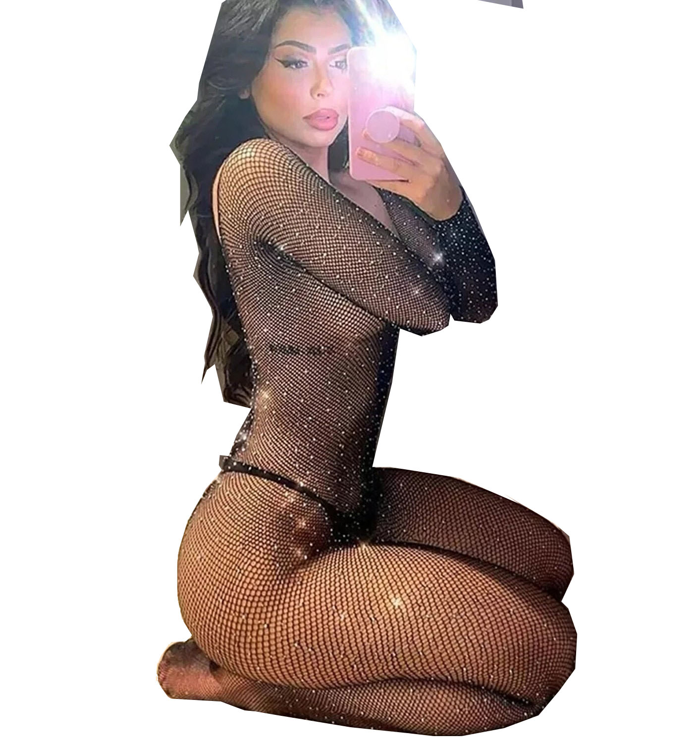 Fishnet Stocking Women - Plus Size Erotic Sexy Lingerie Bling