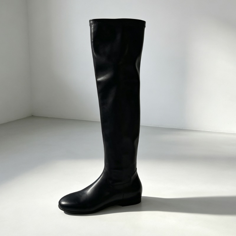 Brown Soft Stretch Faux Leathe - Boot Sock Slouchy ulasan dan harga