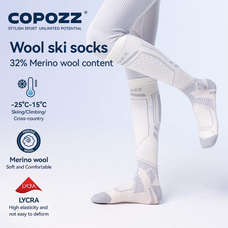 COPOZZ Merino Wool Winter Ski  - Knee High Sock Women ulasan dan harga