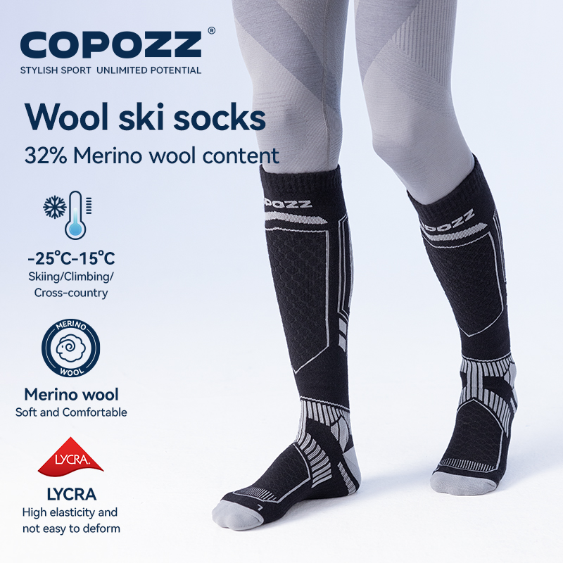 COPOZZ Merino Wool Winter Ski  - Knee High Sock Women ulasan dan harga