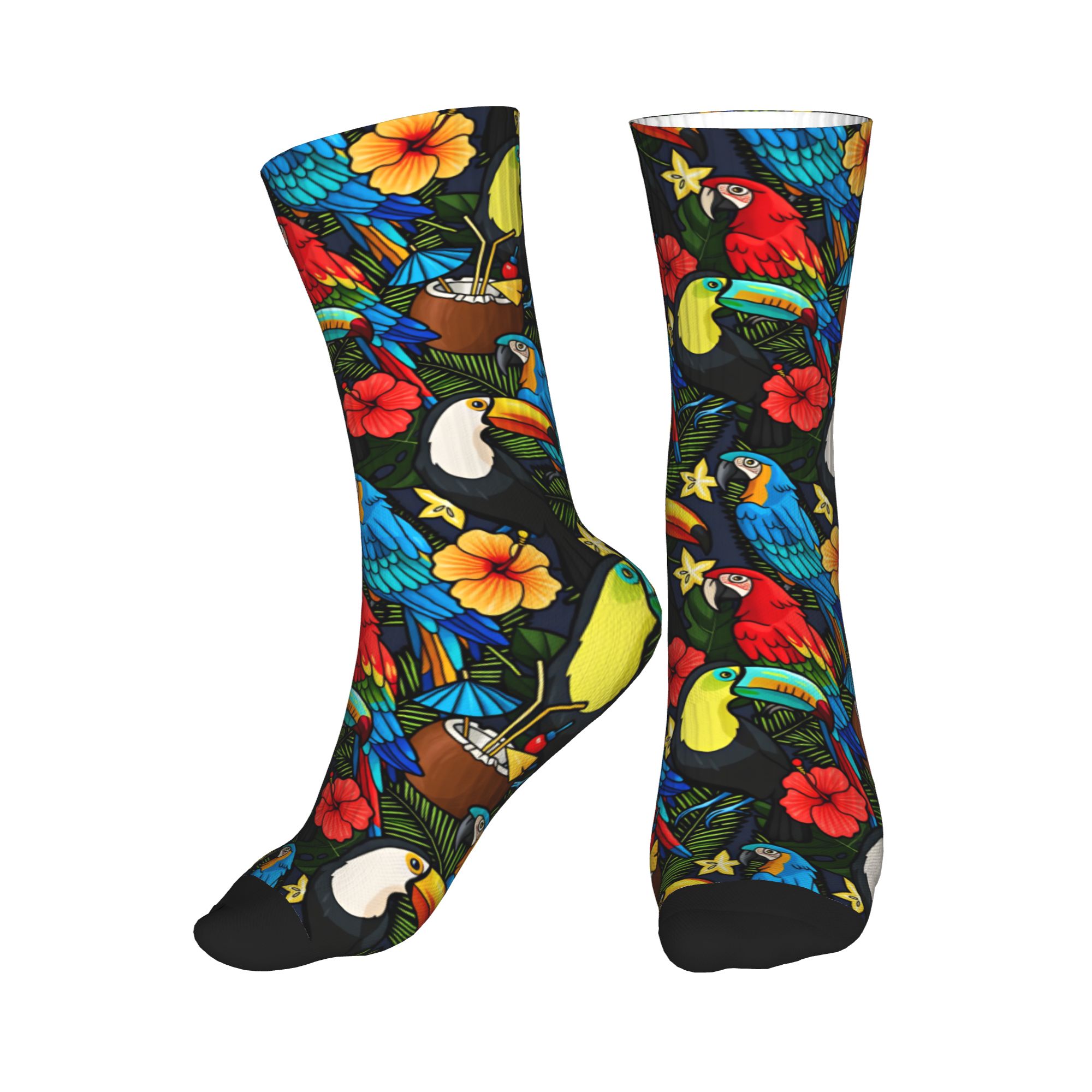 Tropical Macaw Toucan Fruit Fl - Dress Sock Men ulasan dan harga