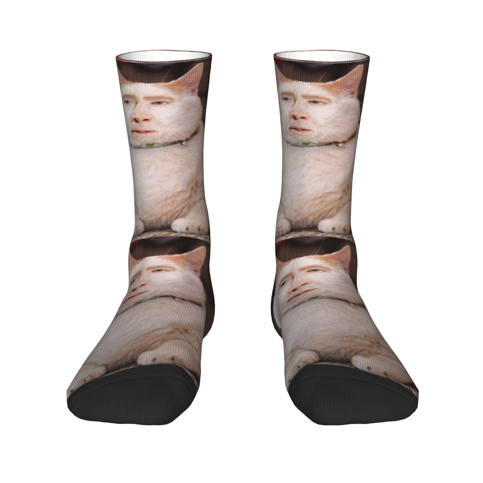 Custom Nicolas Cage Cat Meme M - Dress Sock Men ulasan dan harga